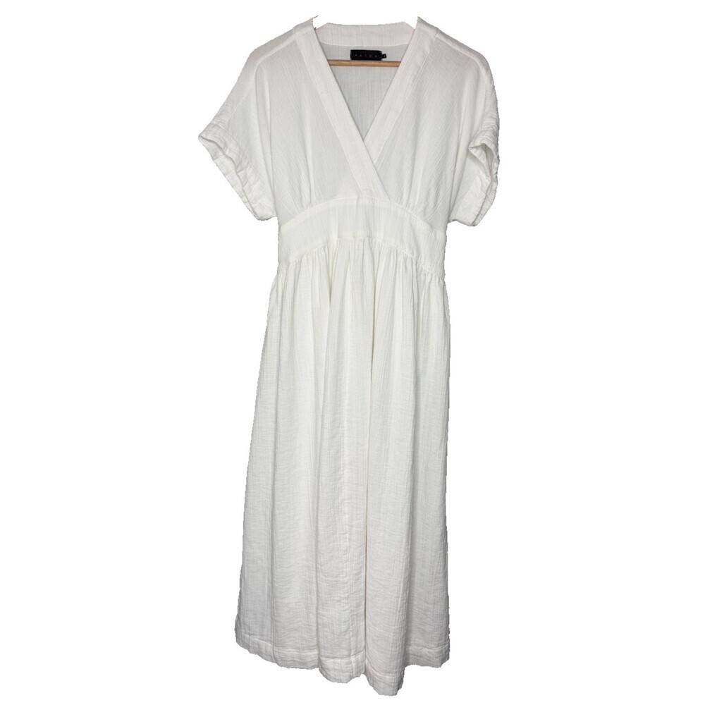 Hatch White Gauzy Flowy Maternity Dress Size 3 (10-12 pre preg size)